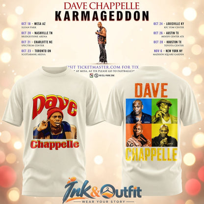 Dave Chappelle Karmageddon North America Premium Shirt  Official Comedy Tour Merch for Fans