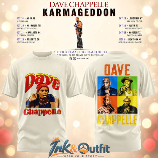 Dave Chappelle Karmageddon North America Premium Shirt  Official Comedy Tour Merch for Fans