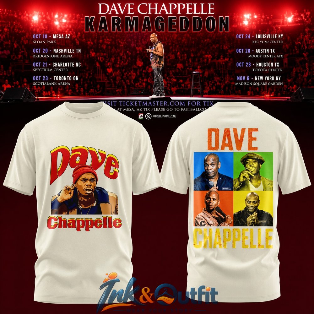 Dave Chappelle Karmageddon North America Premium Shirt  Official Comedy Tour Merch for Fans