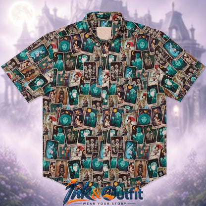 Disney Haunted Mansion Card Print Hawaiian Shirt