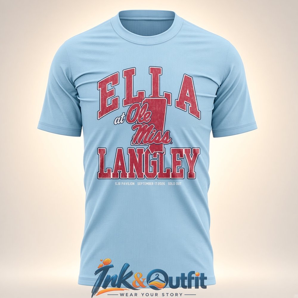 Ella Langley x Ole Miss Rebels 2026 Special T-Shirt  SJB Pavilion September 17 Sold Out Concert Graphic Tee
