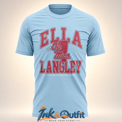 Ella Langley x Ole Miss Rebels 2026 Special T-Shirt  SJB Pavilion September 17 Sold Out Concert Graphic Tee