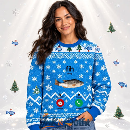 Fih Incoming Call Meme Christmas Ugly Sweater