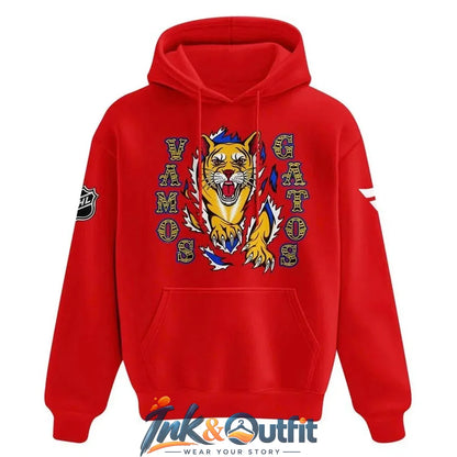 Florida Panthers Vamos Gatos Red Hoodie