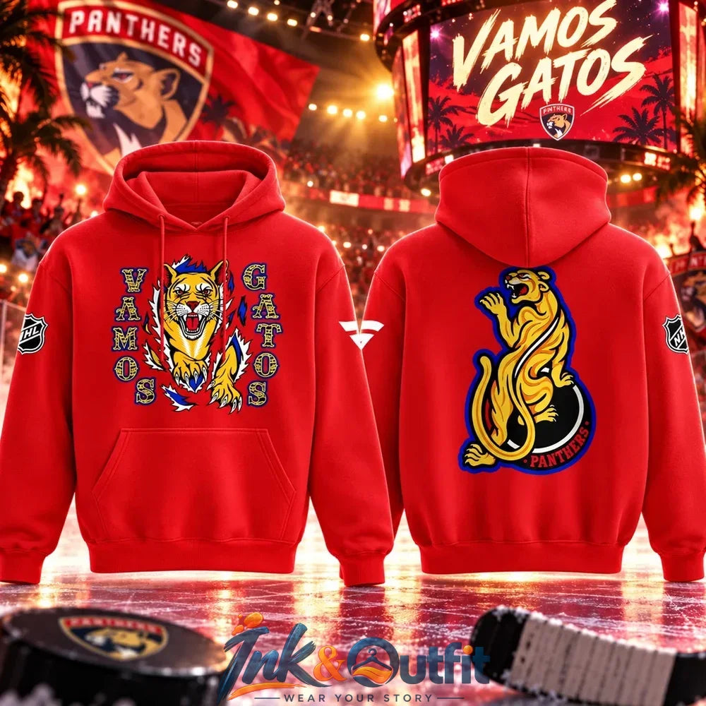 Florida Panthers Vamos Gatos Red Hoodie