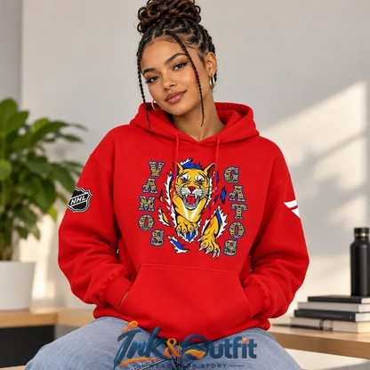 Florida Panthers Vamos Gatos Red Hoodie