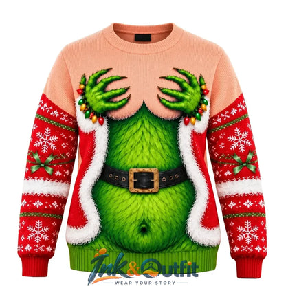 Funny Boobs Naughty Christmas Ugly Sweater