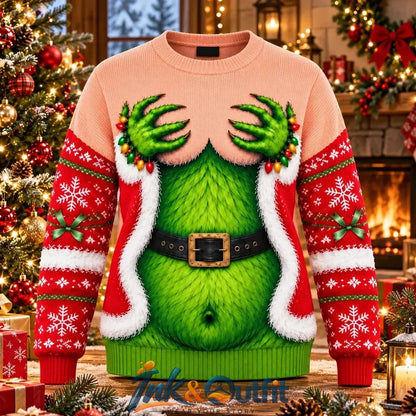 Funny Boobs Naughty Christmas Ugly Sweater