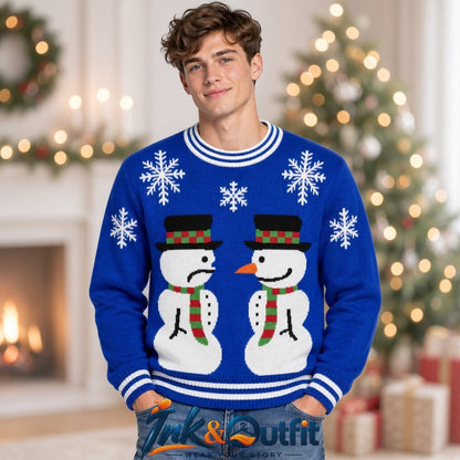 Funny Snowman Holiday Knit Sweater