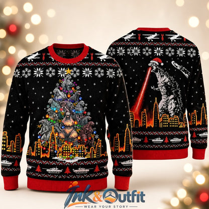 Godzilla Christmas Ugly Sweater 2026