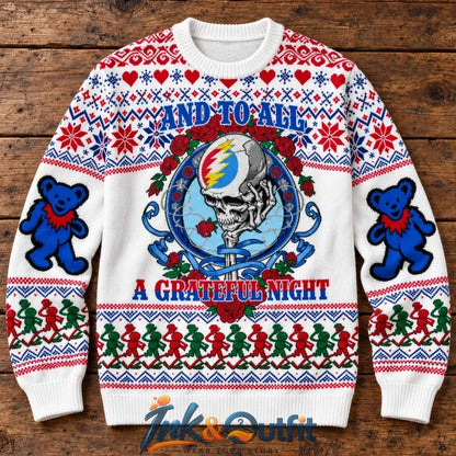 Grateful Dead Grateful Night Christmas Sweater