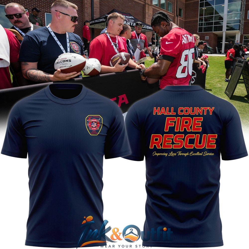 Hall County Fire Rescue Navy T Shirt