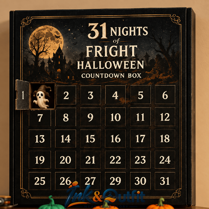 Halloween Advent Calendar 2026 31 Nights of Fright Countdown Box with Spooky Horror Figurines Collectible Gift Set