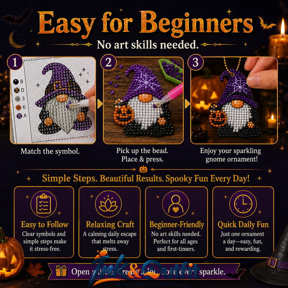Halloween Diamond Painting Advent Calendar – 31 Days Gnome Ornaments