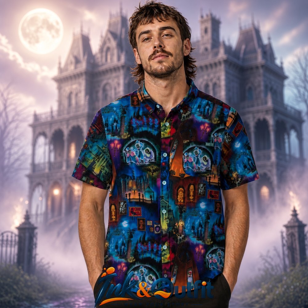 Haunted Mansion 999 Happy Haunts Halloween 2026 Hawaiian Shirt