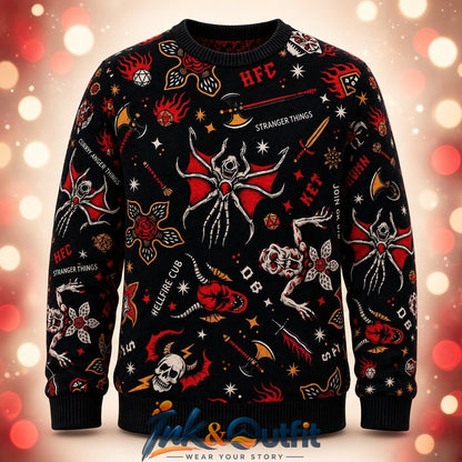 Hellfire Club Stranger Things Ugly Sweater
