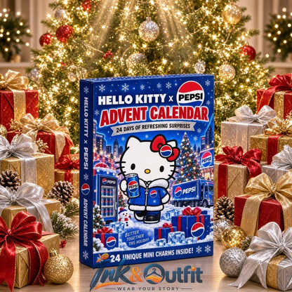 Hello Kitty Pepsi Advent Calendar 2026 24 Day Christmas Countdown with Mini Acrylic Charms Holiday Gift for Collectors