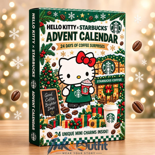 Hello Kitty Starbucks Advent Calendar 2026 24 Days Coffee Mini Charms Christmas Gift