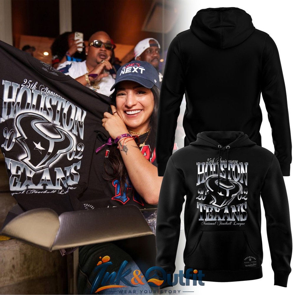 Houston Texans 25th Anniversary Logo Hoodie