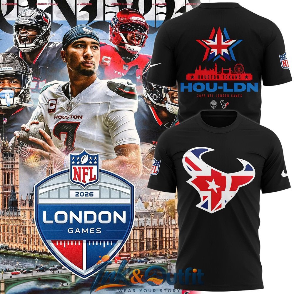 Houston Texans NFL London Games 2026 Graphic T Shirt