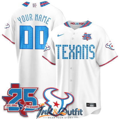 Houston Texans  Rivalries Custom Baseball Jersey