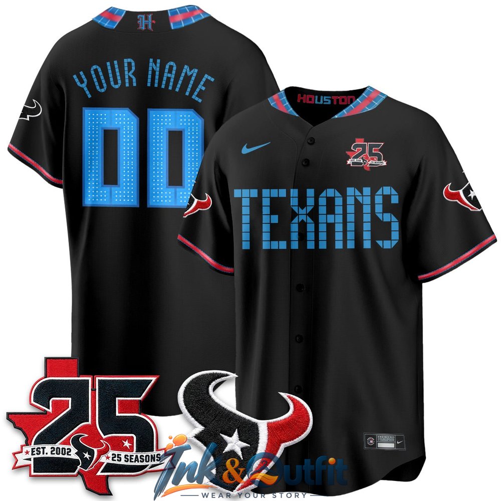 Houston Texans  Rivalries Custom Baseball Jersey