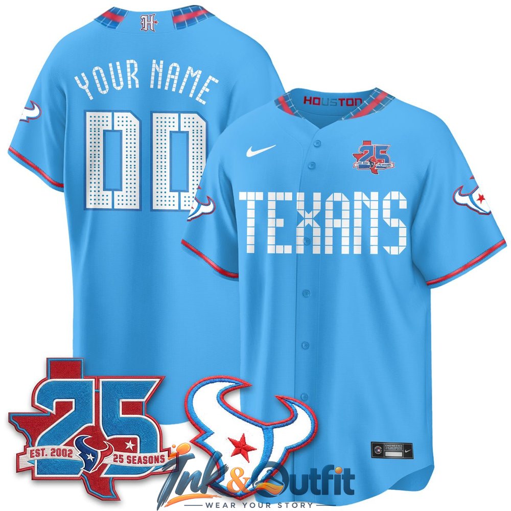 Houston Texans  Rivalries Custom Baseball Jersey