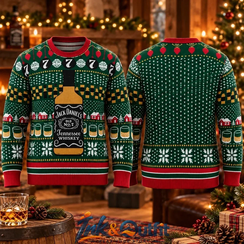 Jack Daniels Tennessee 2026 Ugly Christmas Sweater