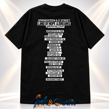 Jack Smith 2026 Land Of Hope Dreams No Kings Springsteen E Street Tour T Shirt Black Graphic Tee