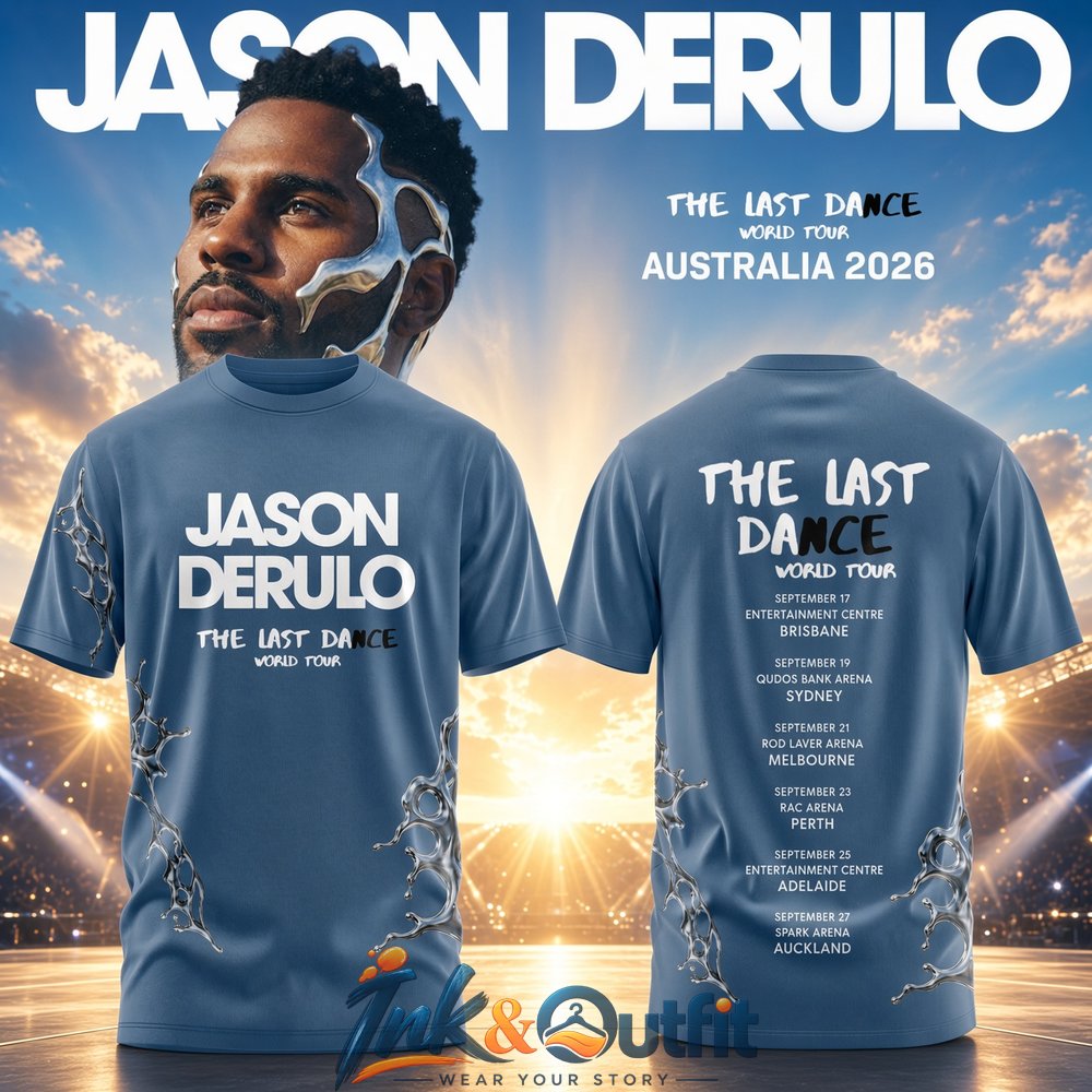 Jason Derulo The Last Dance World Tour Australia 2026 T Shirt