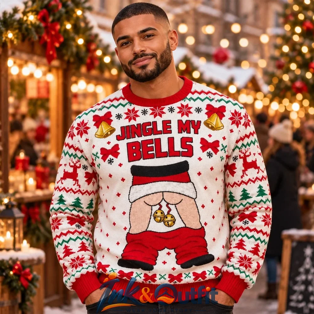 Jingle My Bells Funny Naughty Butt Ugly Christmas Sweater