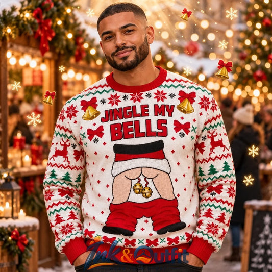 Jingle My Bells Funny Naughty Butt Ugly Christmas Sweater