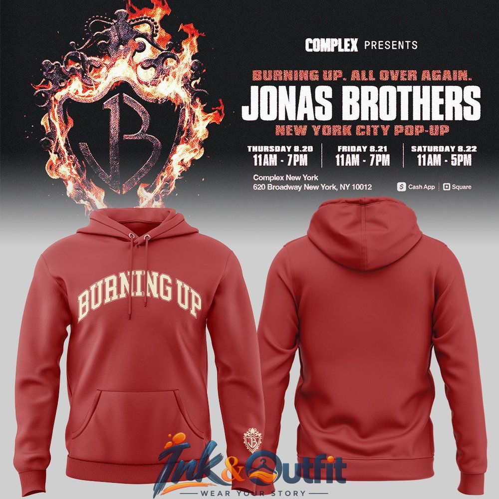 Jonas Brothers Burning Up Tour 2026 Hoodie