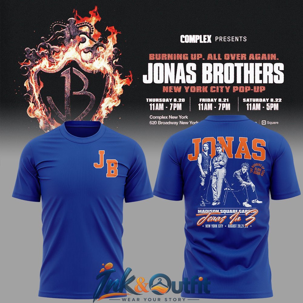 Jonas Brothers Burning Up Tour 2026 T Shirt