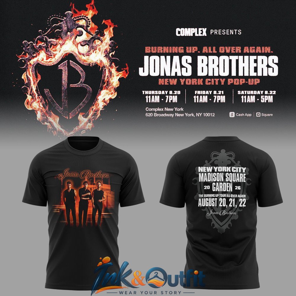 Jonas Brothers Burning Up Tour 2026 T Shirt