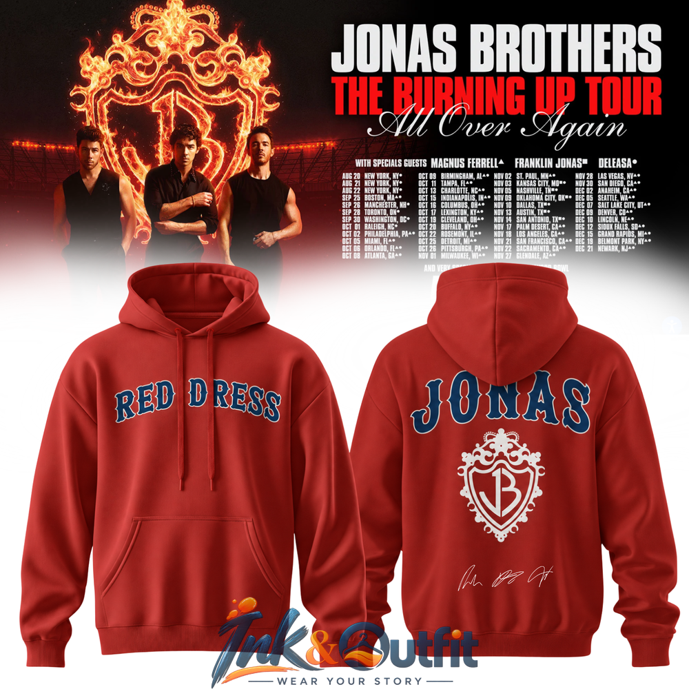 Jonas Brothers Burning Up Tour Signature Hoodie