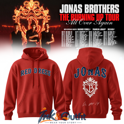 Jonas Brothers Burning Up Tour Signature Hoodie