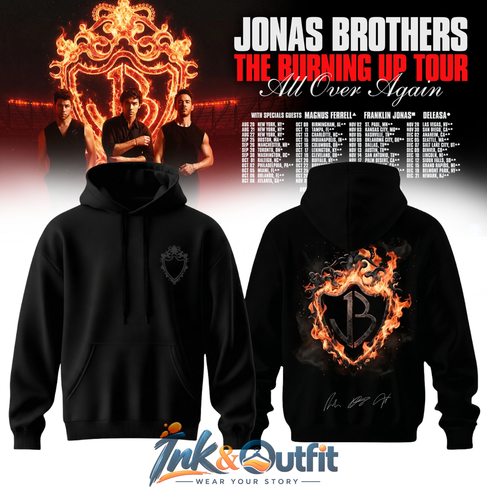 Jonas Brothers Burning Up Tour Signature Hoodie