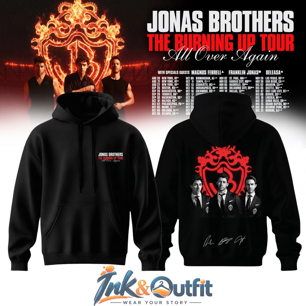 Jonas Brothers Burning Up Tour Signature Hoodie
