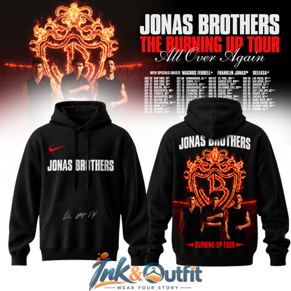 Jonas Brothers Burning Up Tour Signature Hoodie