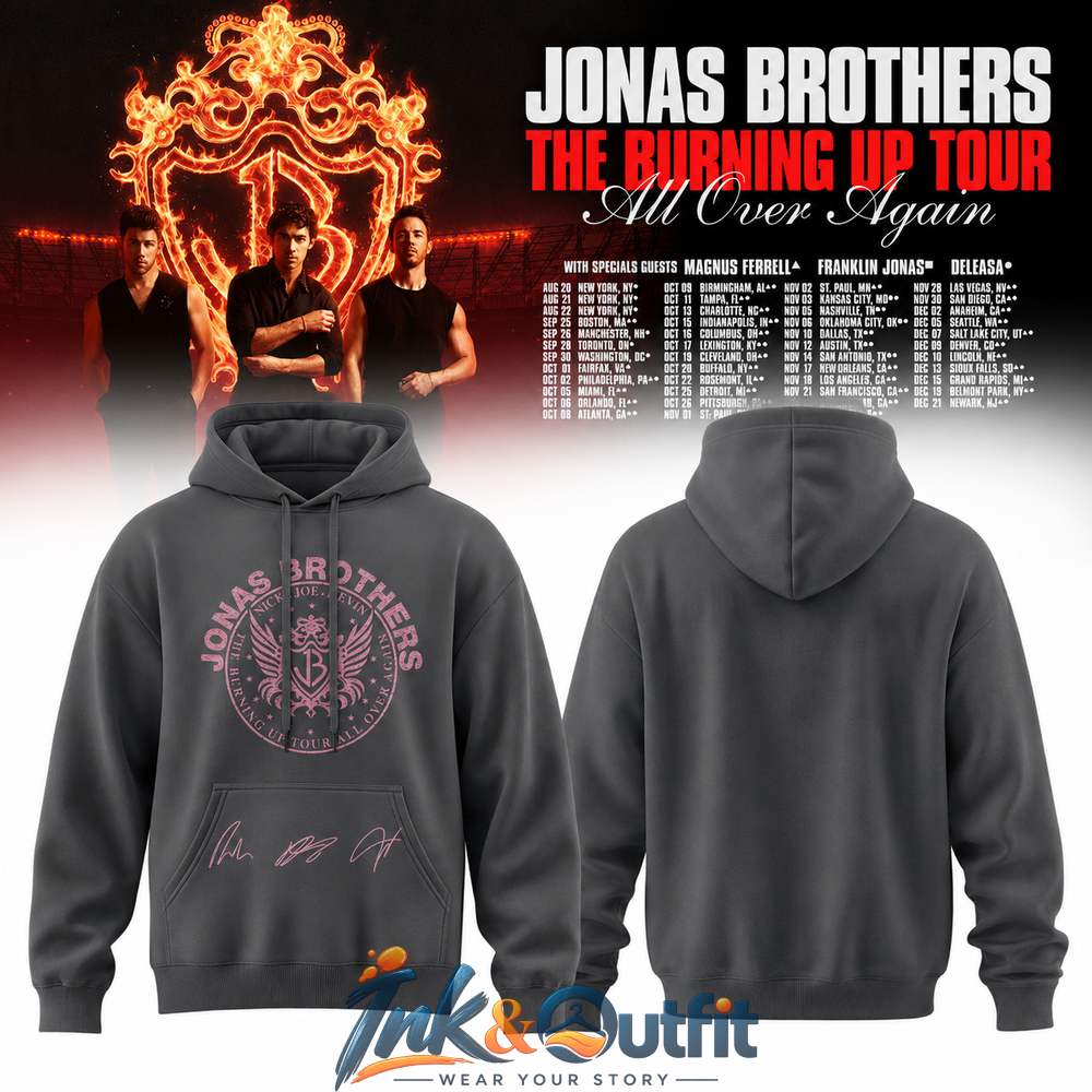Jonas Brothers Burning Up Tour Signature Hoodie