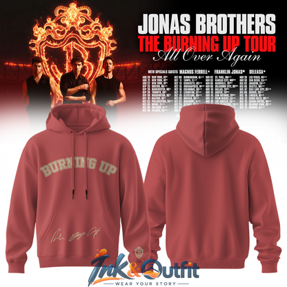 Jonas Brothers Burning Up Tour Signature Hoodie