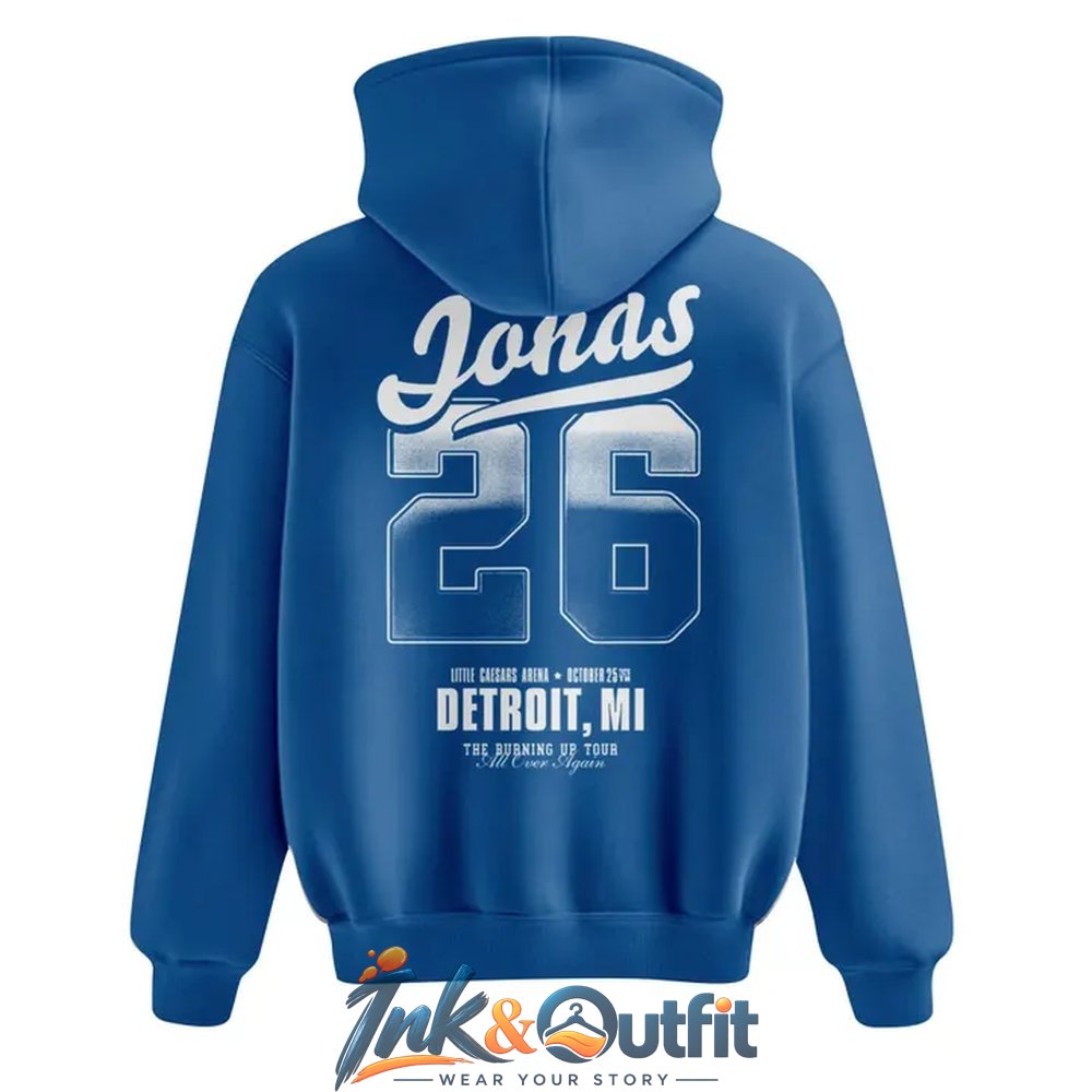 Jonas Brothers The Burning Up Tour All Over Again 2026 in Hoodie