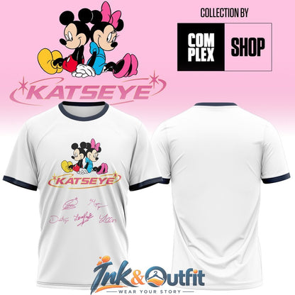 KATSEYE X MICKEY and MINNIE Signature Print T Shirt