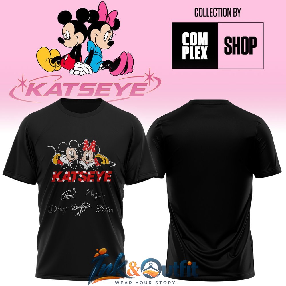 KATSEYE X MICKEY and MINNIE Signature Print T Shirt