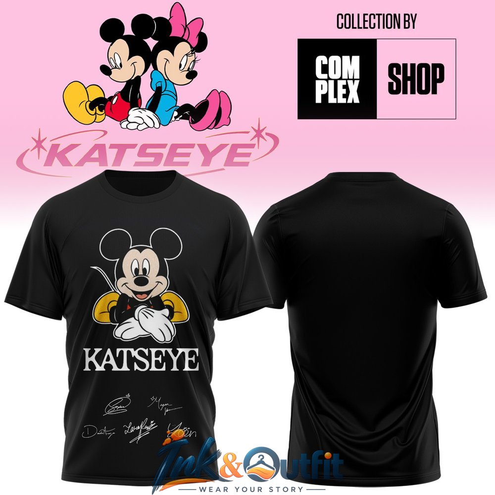 KATSEYE X MICKEY and MINNIE Signature Print T Shirt