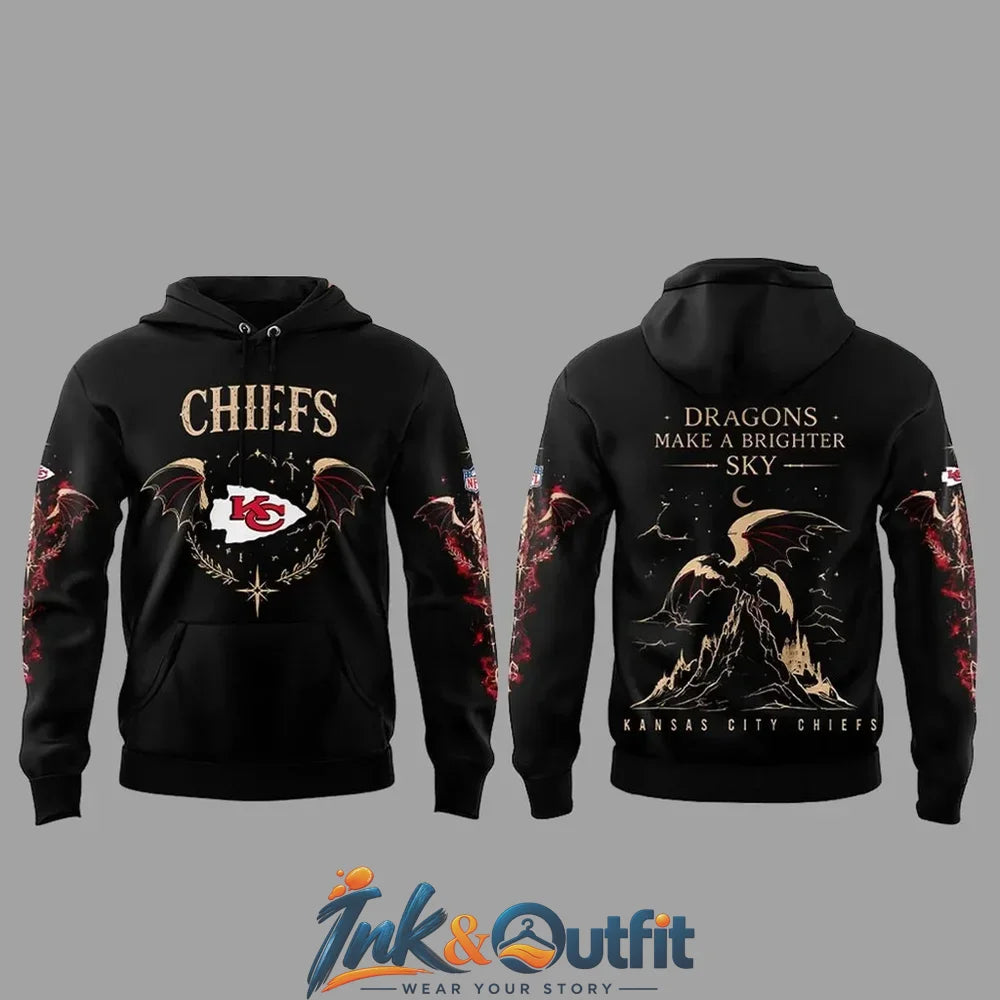 Kansas City Chiefs Fourth Wing Dragons Night Hoodie