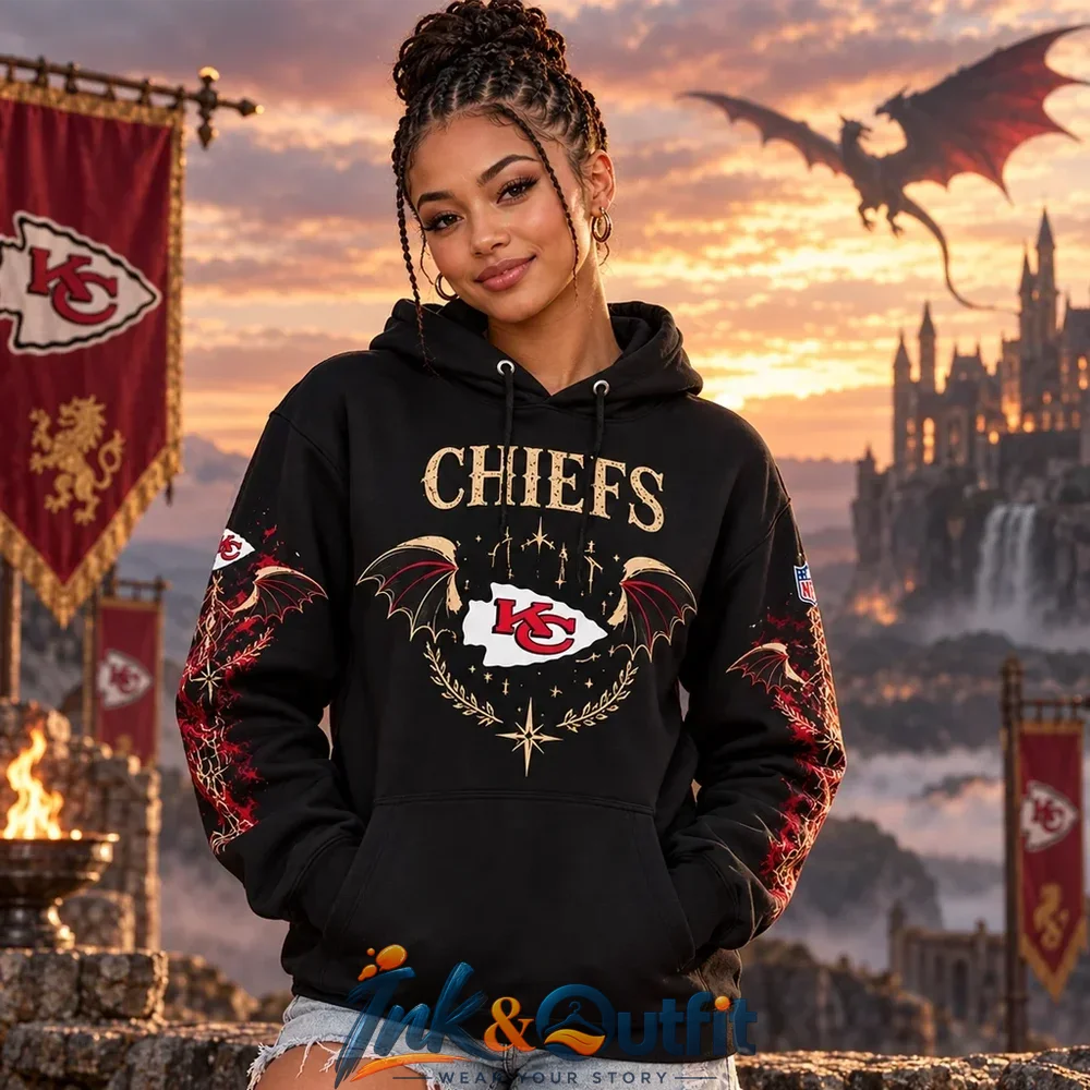 Kansas City Chiefs Fourth Wing Dragons Night Hoodie