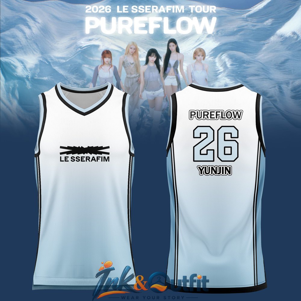 LE SSERAFIM Pureflow World Tour 2026 Basketball Jersey