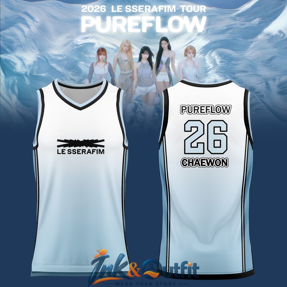LE SSERAFIM Pureflow World Tour 2026 Basketball Jersey